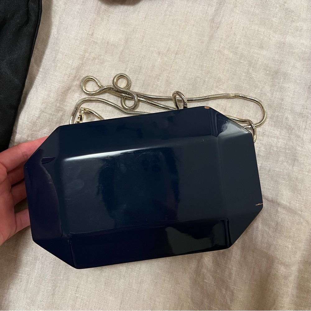 🚫SOLD🚫Alice + Olivia Gem Sapphire Viva Clutch Has Flaws